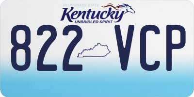 KY license plate 822VCP
