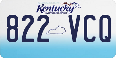 KY license plate 822VCQ