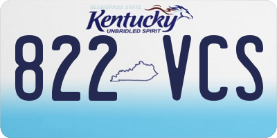 KY license plate 822VCS