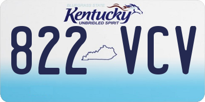 KY license plate 822VCV