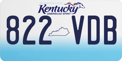 KY license plate 822VDB