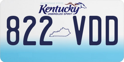 KY license plate 822VDD
