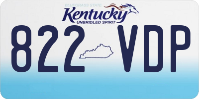 KY license plate 822VDP