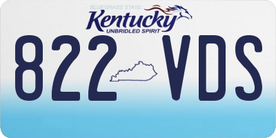 KY license plate 822VDS