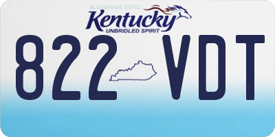 KY license plate 822VDT