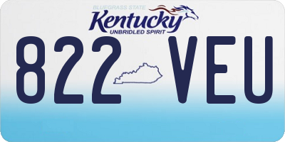 KY license plate 822VEU
