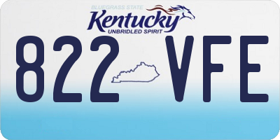 KY license plate 822VFE