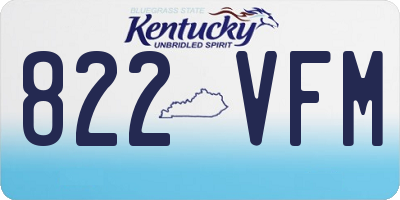 KY license plate 822VFM