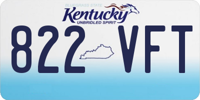 KY license plate 822VFT
