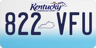 KY license plate 822VFU