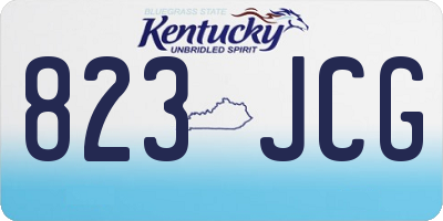 KY license plate 823JCG