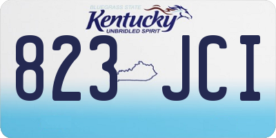 KY license plate 823JCI