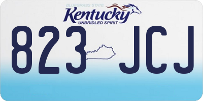 KY license plate 823JCJ