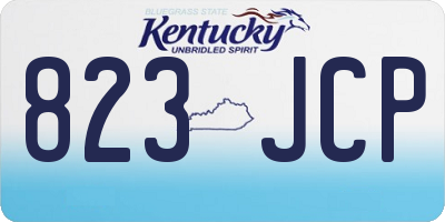 KY license plate 823JCP