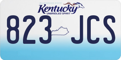 KY license plate 823JCS