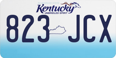 KY license plate 823JCX