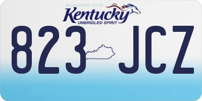 KY license plate 823JCZ