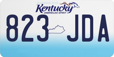 KY license plate 823JDA