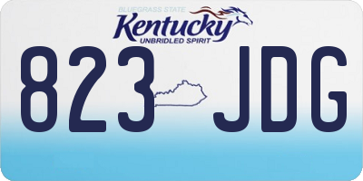 KY license plate 823JDG