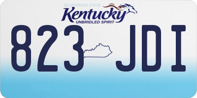 KY license plate 823JDI