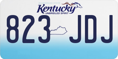 KY license plate 823JDJ