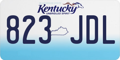 KY license plate 823JDL