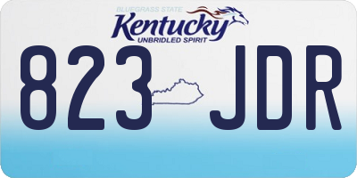 KY license plate 823JDR