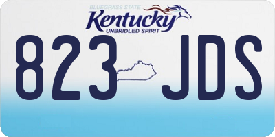 KY license plate 823JDS