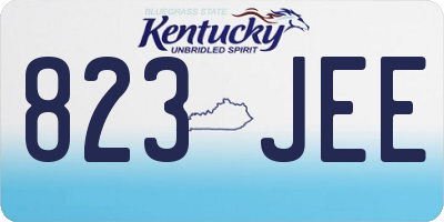 KY license plate 823JEE