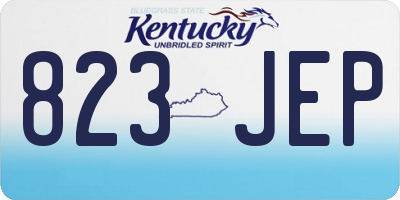 KY license plate 823JEP