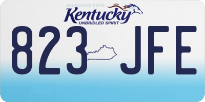 KY license plate 823JFE