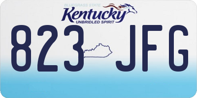 KY license plate 823JFG