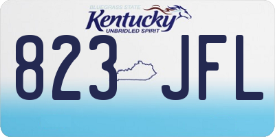 KY license plate 823JFL