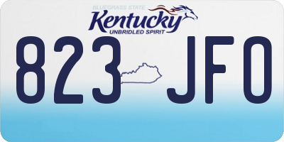 KY license plate 823JFO