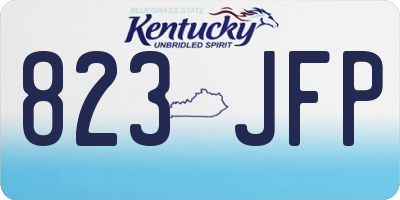 KY license plate 823JFP