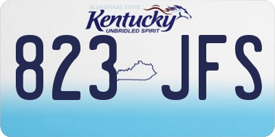 KY license plate 823JFS