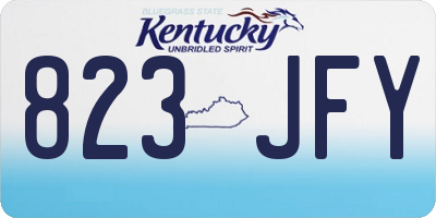 KY license plate 823JFY