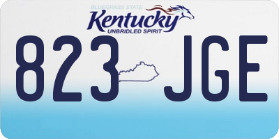 KY license plate 823JGE