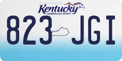 KY license plate 823JGI