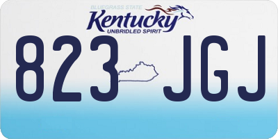 KY license plate 823JGJ