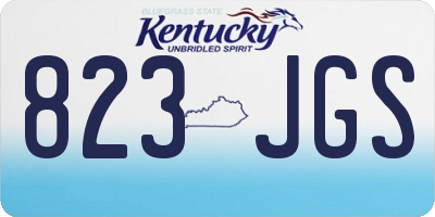 KY license plate 823JGS