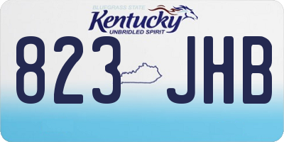 KY license plate 823JHB