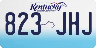 KY license plate 823JHJ