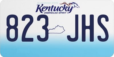 KY license plate 823JHS