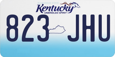 KY license plate 823JHU