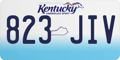 KY license plate 823JIV