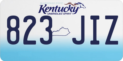 KY license plate 823JIZ