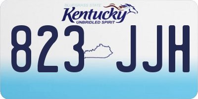 KY license plate 823JJH