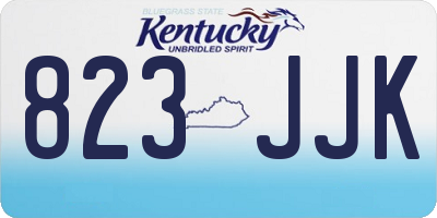 KY license plate 823JJK