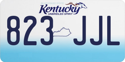 KY license plate 823JJL